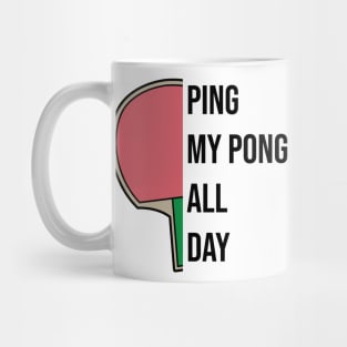 Ping Pong Table Tennis Suggestive Joke Pervert Lewd Adult Mug